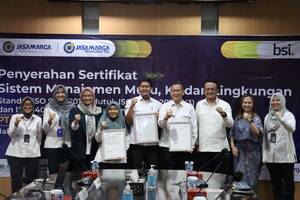 Terapkan Manajemen Mutu, PT Jasamarga Transjawa Tol Menerima Tiga Sertifikasi ISO Tahun 2022