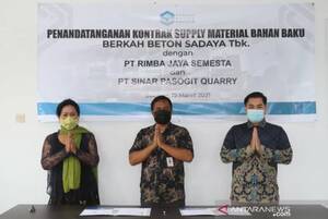 Berkah Beton Teken Pengadaan Batu dan Pasir Rp416 miliar