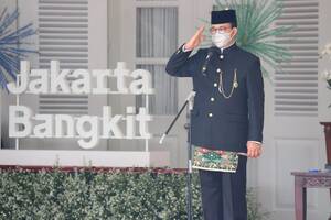 Pimpin HUT DKI Ke-494, Anies Baswedan Serukan Kebangkitan Kota Jakarta
