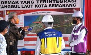Presiden Jokowi Tinjau Pembangunan Jalan Tol Semarang–Demak Seksi II