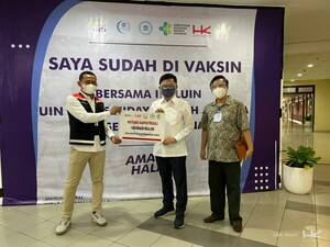 Hutama Karya Dukung Vaksinasi Tenaga Pendidikan dan Salurkan APD Untuk Tenaga Medis